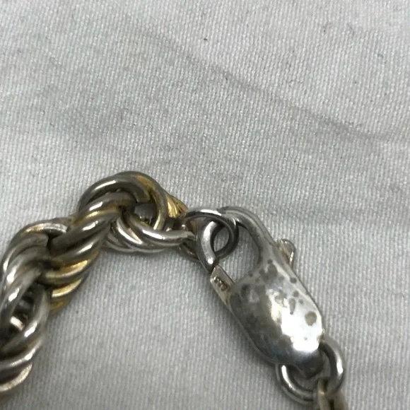 Sterling Silver 925 Milor Thick Heavy rope necklace 24 in